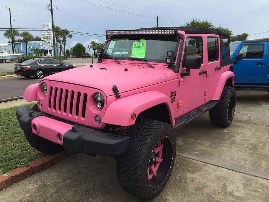 jeep sport truck pink